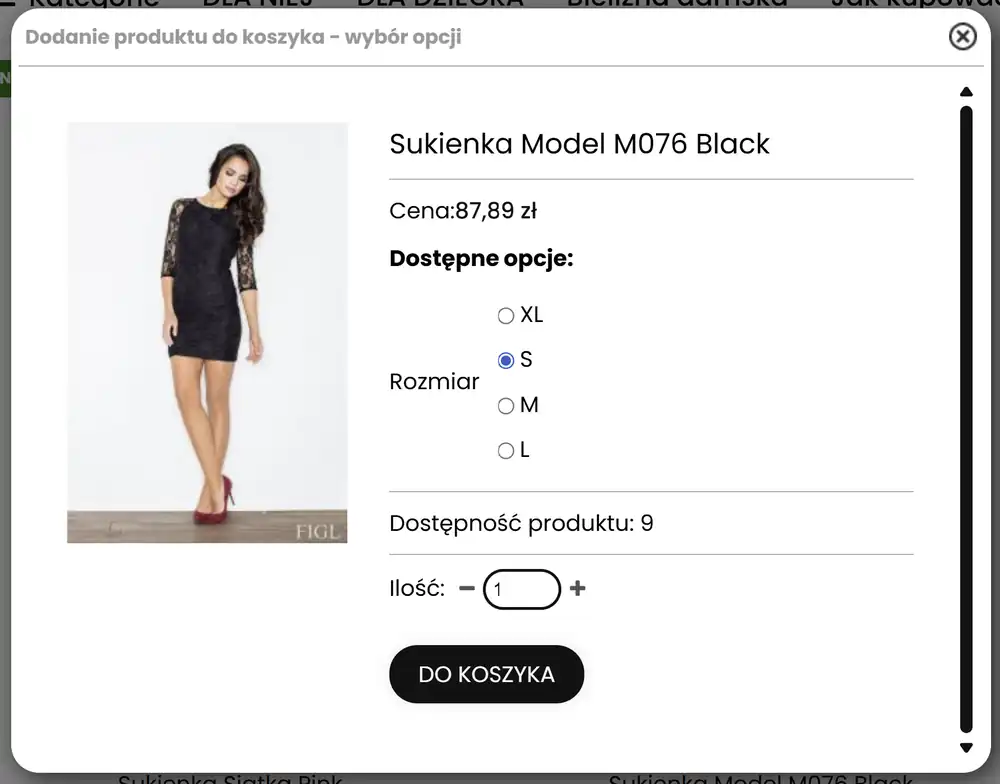 Opcje produktu