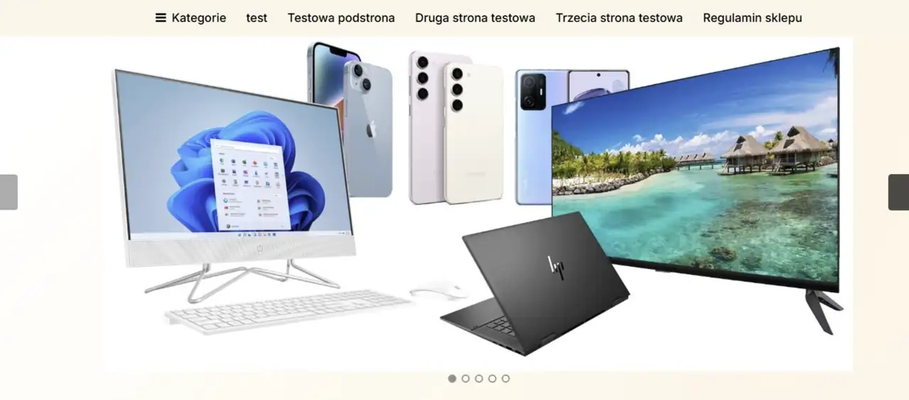 Duże slidery i prezentacja oferty
