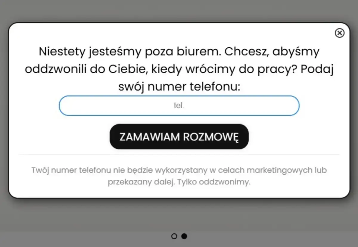 Zamówienie rozmowy telefonicznej