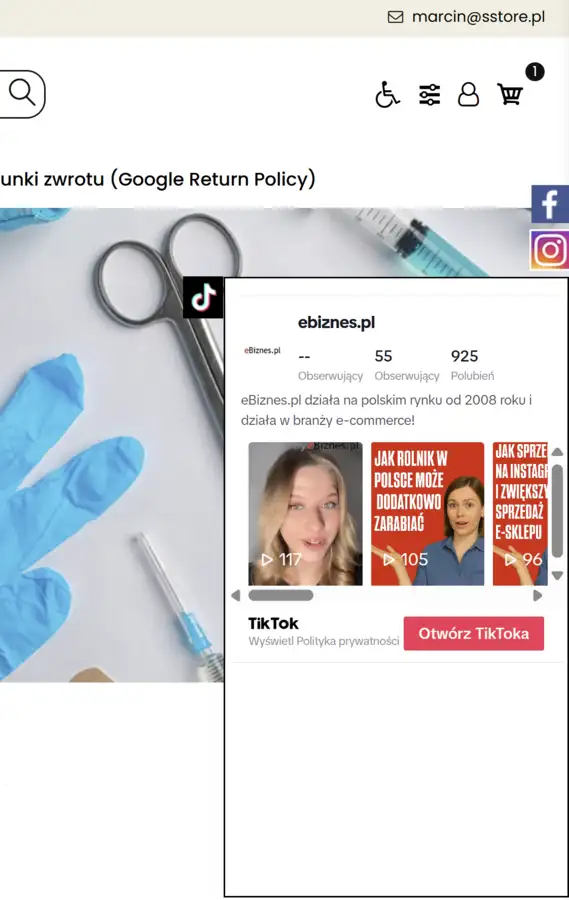 Integracja sklepu z TikTokiem