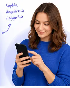 Klientka korzysta z telefonu